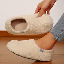 Comfy Women's Memory Foam House Slippers - Soft, Lightweight Boots With Curly Fleece And Cozy Polar Fleece Lining - 米色 - 查看 5
