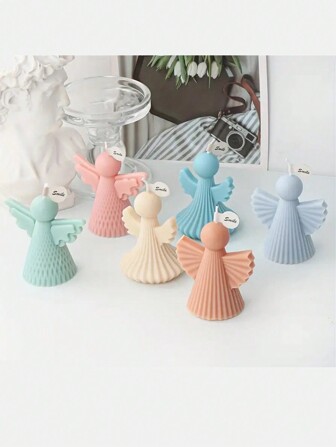 Wing Stripes Mesh Male And Female Angel Aromatherapy Plaster Silicone Molds For Soy Candles, Polymer Clay, Plaster, Resin Art