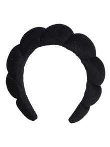 1pc Fashionable Velvet Sponge Spa Headband For Women, Hair Accessory For Washing Face, Makeup, Skincare; Adorable Shower Headband Suitable For Women To Wear While Sleeping, In Pajama Parties Or As A Gift