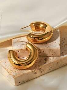 3pairs Fashion Stainless Steel Large & Jewelry For Women