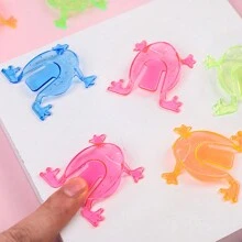 10pcs Jumping Frog Toy, Plastic Frogs Toy, Finger Pressing Jumping Toys, Fun Stress-Relieving Toy, Party Bag Filler, Classroom Prize, Creative Gift, Holiday Game - Multicolor - View 8