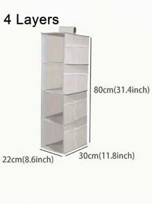 1pc Multi-Compartment Hanging Clothes Storage Bag, Can Be Used To Store Underwear, Foldable Storage Pouch, Suitable For Storing Socks, Bras, Household Items, Space-Saving, Applicable For Bedroom, Wardrobe, Closet, Home, Dorm, Etc. Hanging Wardrobe Storage Organizer, Storage Container, Wardrobe Storage Bag, Hanging Wardrobe Storage Bag, Suitable For Bedroom, Dorm, Can Store Socks, Pants, Jeans, T-Shirts, Dresses, Etc. - Grey - View 11