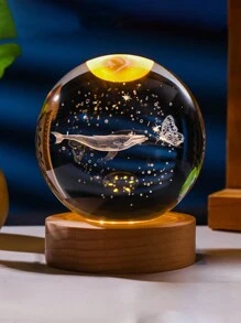 1 quả cầu thủy tinh pha lê trang trí đèn ngủ họa tiết sáng tạo đèn LED 3D đế gỗ nguồn USB ánh sáng ấm áp/đèn màu RGB trang trí máy tính để bàn phòng ngủ phòng khách trang trí nhà ngày lễ tiệc sinh nhật quà tặng cho bạn bè lựa chọn tốt nhất - Nhiều màu - Xem 14