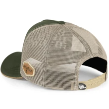 Simprão Country Style Farmer Cap Curved Brim Back Adjustment Red Mesh - 綠色/焦糖色 - 查看 5