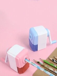 Multi-Function Manual Pencil Sharpener,Student Stationery Supply Automatic Feed,Durable - Blue - View 8