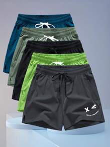 شورت رياضي للرجال بطراز صديقها للياقة البدنية والبسكتبول والجري والماراثون والجيم والشاطئ - سريع الجفاف وقابل للتنفس - رمادي غامق - مشاهدة 1