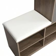 ON-TREND 2-In-1 Shoe Storage Bench & Shoe Cabinets , Multi-Functional Shoe Rack With Padded Seat, Versatile Shoe Storage Solution With Adjustable Shelves For Hallway, White / Dark Grey - trắng - Xem 8