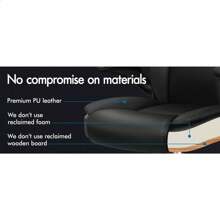 ALFORDSON Massage Office Chair, Computer Office Chair, PU Leather Chair 150kg Load Capacity - Black - View 5