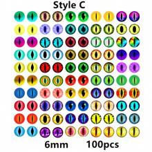 100pcs 6-12mm Photo Glass Cabochons Dragon Eyes Cat Eye Toys Handmade Dome Eyes DIY Jewelry Making Accessories - Eyes Glass Cabochons - View 11