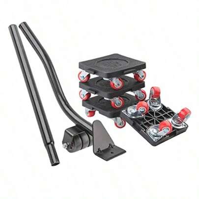Furniture Mover Lifter Set With Extension Bar, 360° Rotation Wheels Furniture Dolly, 660 Lbs Capacity Heavy Stuff Moving Tool Set, Tools For Men