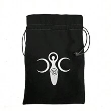 1pc Thick Velvet Tarot Oracle Card Pouch Drawstring Storage Bag Handbag Divination Game Energy Stone Small Items Storage Bag Easter Christmas Halloween Gift Bag Back To School