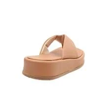 Women's Flip Flops Clog Platform Sole 2cm High Flatform Comfort Cushioned Strap - Màu nâu  Mocha - Xem 3