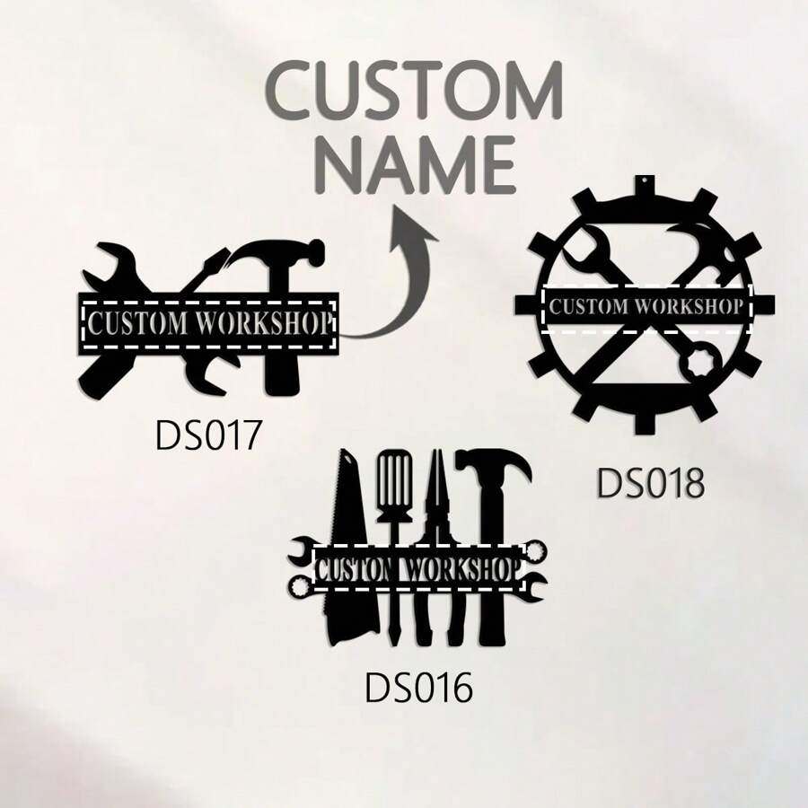 1 件式车库标牌、定制店铺标牌、个性化车库、爸爸的车库店铺标牌、商业店铺、男人洞穴礼品、木匠礼品创意、乡村家居 - 黑色 - 查看 1