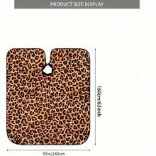 Leopard Pattern Hairdressing Gown,Professional Hairdresser Cape,Haircut Cloth - Black - View 4