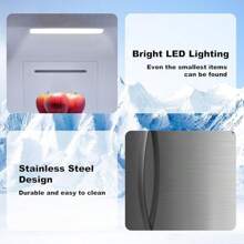 SMAD 17 Cu.Ft Upright Freezer, Stand Up Freezer Frost Free, Convertible Freezer/Refrigerator, Garage Vertical Freezer With Single Door, Quick Freeze, Stainless Steel - 查看 6