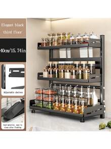 1pc Wall-Mounted Spice Rack - No-Drill, Multi-Use Storage Shelf For Kitchen & Bathroom Essentials, Kitchen Storage Rack Rack For Kitchen,Kitchen Storage,Kitchen Organizer,Kitchen Organiser,Storage Items,Kitchen,Storage,Organizer,Organiser,Organization,Organizers,Drawer Organizer, Travel,Kitchen Items,Kitchen Utensils,Kitchen Tools,Kitchen Things., Home Decoration, Christmas Gifts, Home Gifts, Room Decoration - Multicolor - View 17