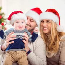 Plüsch Weihnachtsmann Mützen für Männer und Frauen zum Wärmen, Weihnachtsmann Mütze, Weihnachts- und Neujahrsdeko, Weihnachten