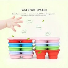 Silicone Frozen Tray With Lid, Food Frozen Tray With Lid Stackable And Reusable Silicone Baby Food Frozen Storage Tray Suitable For Homemade Baby Food, Vegetables, And Fruit Puree - Blue - View 8