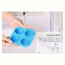 Silicone Frozen Tray With Lid, Food Frozen Tray With Lid Stackable And Reusable Silicone Baby Food Frozen Storage Tray Suitable For Homemade Baby Food, Vegetables, And Fruit Puree - Blue - View 4
