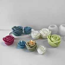 3D 玫瑰硅胶模具 - 为情人节、母亲节、生日等制作逼真的花形装饰 - 灵活、耐用且易于使用的树脂和石膏模具 - 白色 - 查看 5