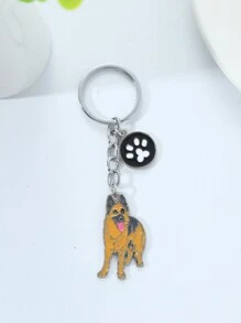 1pc Metal Fashion Hot Pet German Shepherd Dog Keychain Dog Pendant Animal Enamel Keyring Women Bag Jewelry Girls Boyfriend Souvenir Car Accessories Bag Charm School Animal Cute Goth Y2k Christmas Gift Ideas Bag Accessories Lanyards With Id Holder Car Accessories Bag Charms - Multicolor - View 8