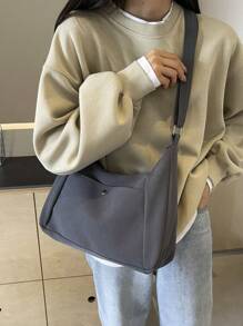 Canvas Tote Bag With Large Capacity For Women, Summer Crossbody Bag, 2024 New Casual & School Backpack