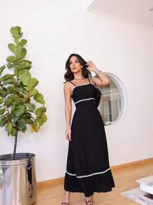 Sianinha Midi Dress (0056) - màu đen - Xem 2