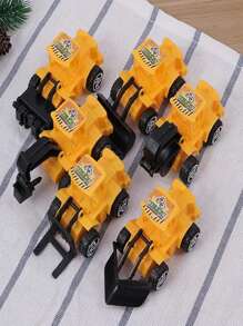 5/6 Construction Cake Decoration Vehicle Cake Decoration Set Excavator Cupcake Decoration Traffic And Road Signs Decoration Happy Birthday Party Supplies Gift