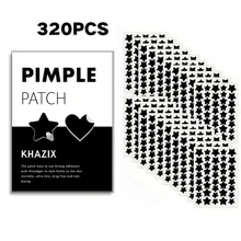 40/80/160/200/240/280/320/360/400/480/600/680/800/880 piezas Parches hidrocolloides para el acné y las espinillas, Pegatinas para el acné en forma de estrella negra, Pegatinas para el acné con puntos de halloween