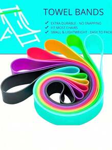 20/15PCS Silicone Towel Straps For Beach Chairs, Stretchable Beach Chair Straps, Windproof Beach Towel Straps, Colorful Beach Chair Clip Straps, Beach Towel Holder Straps For Pools And Cruise Ships, Beach Essentials, Travel Essentials Holiday Essentials Holiday Travel Bag Travel Accessories