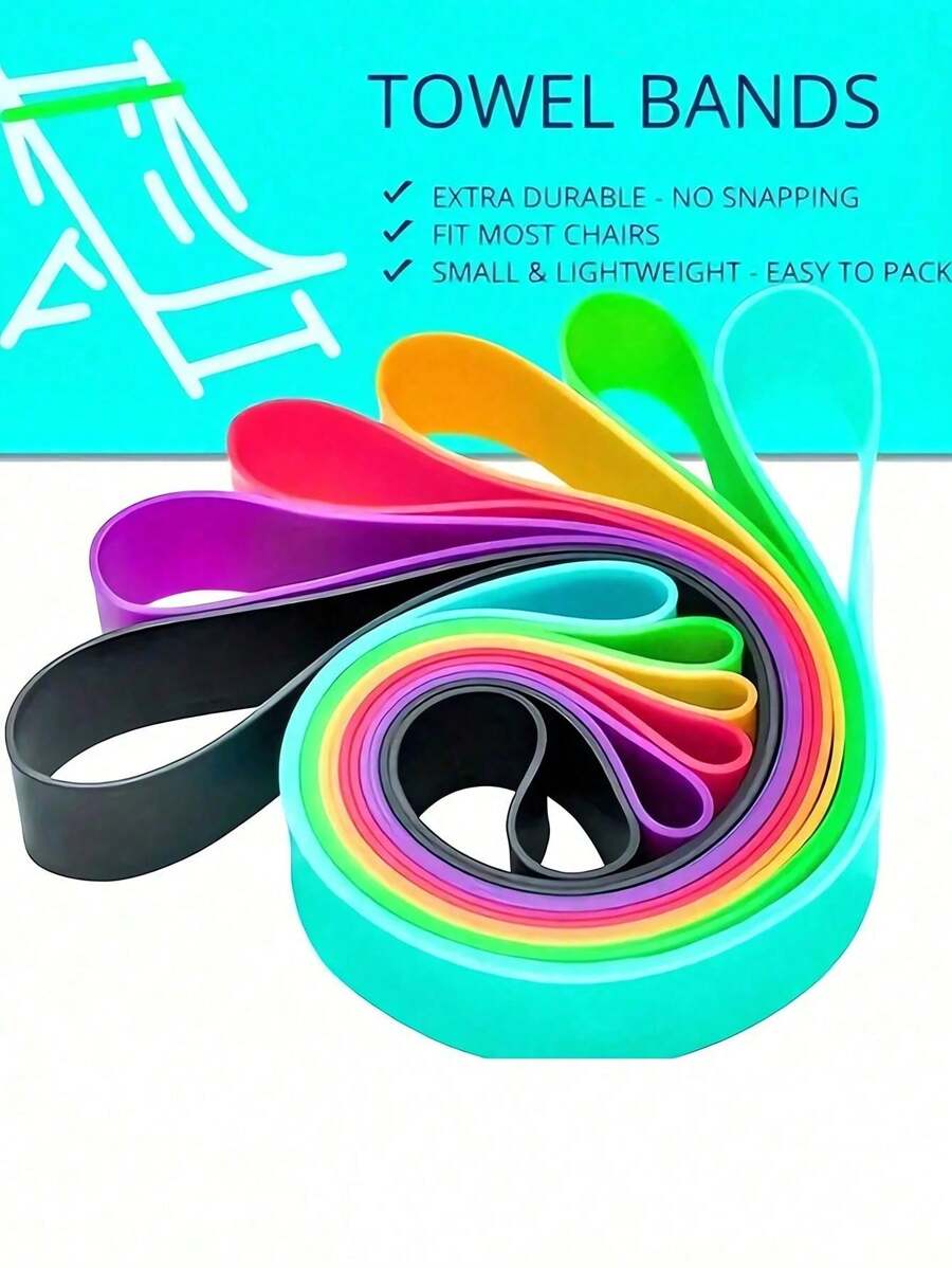20/15PCS Silicone Towel Straps For Beach Chairs, Stretchable Beach Chair Straps, Windproof Beach Towel Straps, Colorful Beach Chair Clip Straps, Beach Towel Holder Straps For Pools And Cruise Ships, Beach Essentials, Travel Essentials Holiday Essentials Holiday Travel Bag Travel Accessories