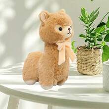 1 pieza Muñeco de peluche suave de alpaca adorable, regalo de cumpleaños, recuerdo para fiesta de niños - Multicolor - Ver 2