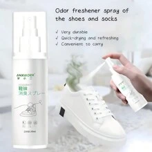 除臭鞋噴霧，適用於鞋子、襪子、PU 皮鞋、運動鞋、透氣和除臭劑，1 滴香球，去除腳臭和異味