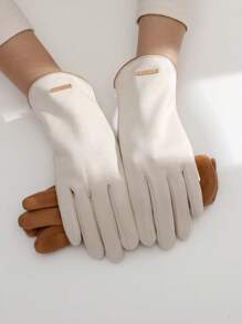 1 Cặp Găng tay đạp xe cảm ứng chống gió mùa đông ấm áp cho nữ, lớp lót nhẹ - Nhiều màu - Xem 6