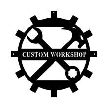 1 件式车库标牌、定制店铺标牌、个性化车库、爸爸的车库店铺标牌、商业店铺、男人洞穴礼品、木匠礼品创意、乡村家居 - 黑色 - 查看 13