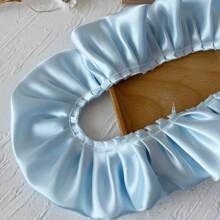 Glass Satin Ruffle Trim Supplies, Glossy Dress Skirt Pleat, Dress Cuff Garment Fabric,  Frill Trim, Sofa Pillow, Pet Apparel, Floral Decor - Multicolor - View 13