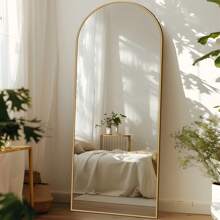 Antok Full Length Mirror, 58"X18" Floor Mirror, Arch Floor Standing Mirror Freestanding Arch Full Body Mirror With Stand For Bedroom, Hanging Mounted Mirror For Living Room Cloakroom Home Decor Back To School Room Decor School Supplies