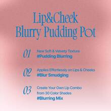 Lip&Cheek Blurry Pudding Pot - Film, 5g/2.4oz, Faded Moment - Film | Makeup Blush, Buildable Lightweight, Multi-Use Soft Matte Finish - Red - View 4
