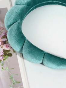 1pc Fashionable Velvet Sponge Spa Headband For Women, Hair Accessory For Washing Face, Makeup, Skincare; Adorable Shower Headband Suitable For Women To Wear While Sleeping, In Pajama Parties Or As A Gift