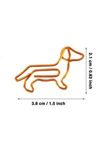 5/10/20 件腊肠犬形状金属回形针，创意可爱动物形状活页夹，适用于书包和文件，返校，学校用品