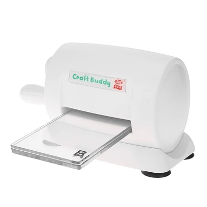 1 set Vit Skärande Maskin & 1 st. Skärande Maskin Med 2 st. Mat , Hantverk Präglad Maskin Med Vikbar Extension Plattform & Pappersskärare