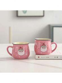 1 件装陶瓷圣诞卡通马克杯易于清洗可爱家庭牛奶杯咖啡杯圣诞礼物