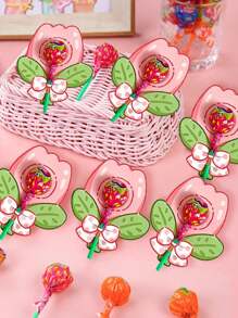 50 piezas Tarjetas de papel decorativas con diseño floral de paletas dulces para el Día de San Valentín y vuelta al colegio