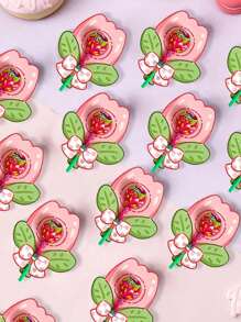 50 piezas Tarjetas de papel decorativas con diseño floral de paletas dulces para el Día de San Valentín y vuelta al colegio