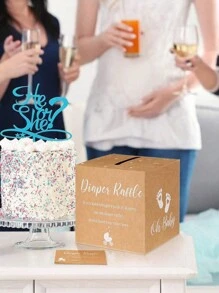 1 Set, Gender Reveal Voting Ballot Box, Baby Shower Party Thank You Cards, Boy Or Girl Prediction Gender Reveal Game, For Expecting Mothers Party Giftsbaby Shower Family Decorations Gifts