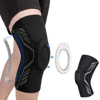 1 件专业护膝，带髌骨垫和侧稳定器，膝关节支撑支架，适用于篮球、举重、跑步、健身房配件膝盖支撑
