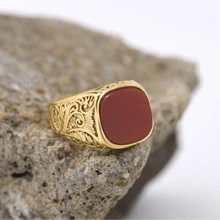 1 pieza Anillo chapado en oro de 18k CIREY, piedra principal multicolor, brillo lujoso y personalizado, diseño unisex para parejas, adecuado como regalo o para uso diario - Multicolor - Ver 15