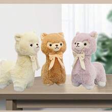 1 pieza Muñeco de peluche suave de alpaca adorable, regalo de cumpleaños, recuerdo para fiesta de niños - Multicolor - Ver 1