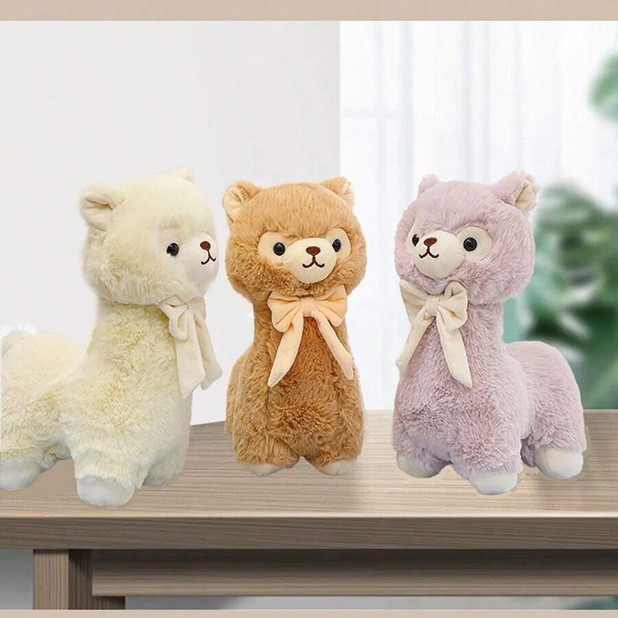 1 pieza Muñeco de peluche suave de alpaca adorable, regalo de cumpleaños, recuerdo para fiesta de niños - Multicolor - Ver 1
