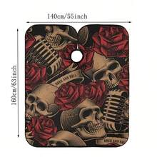 Thicker Spring Chiffon Waterproof Hairdressing Barber Cape - Khaki - View 4